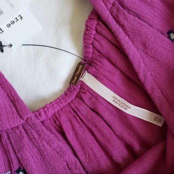 Free People Embroidered Long Sleeve Tunic Dress - Picture 4 of 7